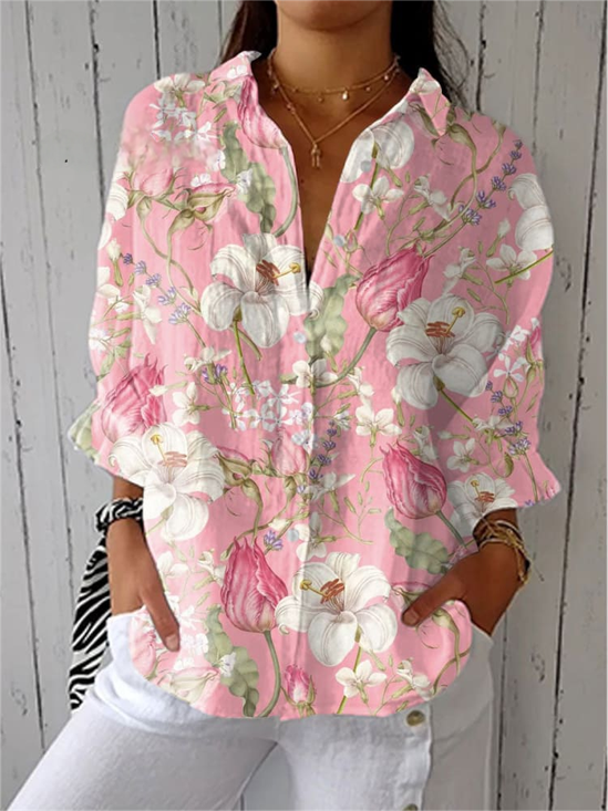 Casual Shirt Collar Loose Shirt