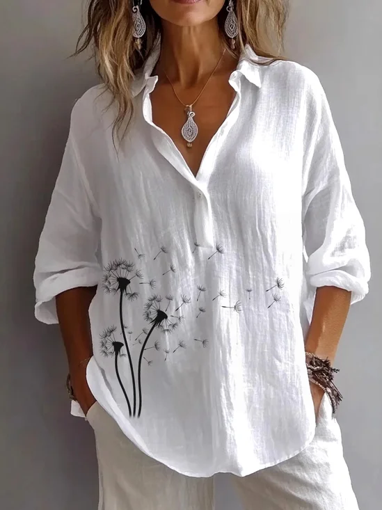 Plain Linen Casual Regular Fit Shirt