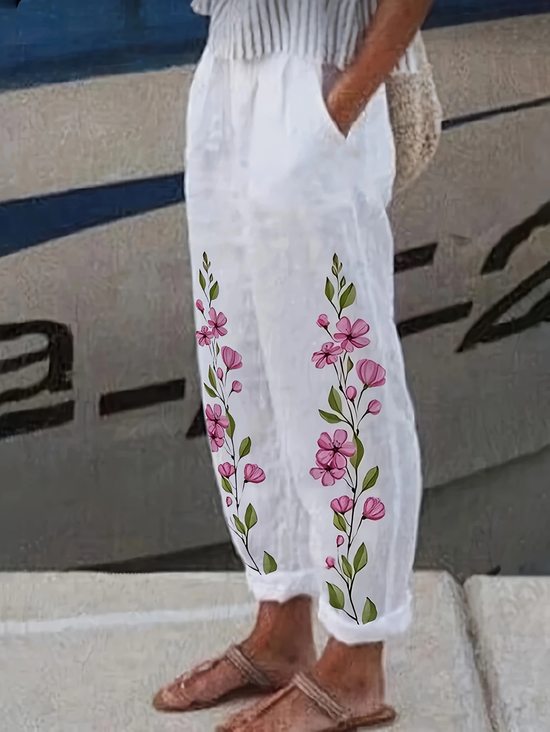 Women's Floral Print Casual Pants