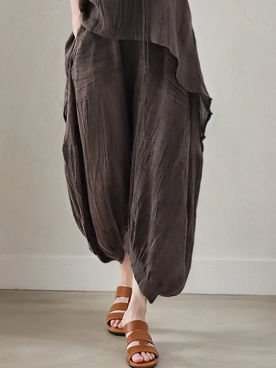 Casual Animal  linen-cotton Pant