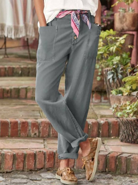 Cotton Regular Fit Casual Pants