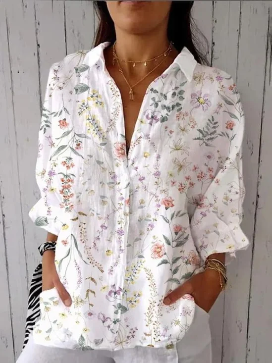 Women's Floral Print Casual Shirt