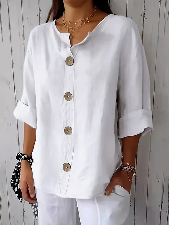 Women's Classic Button Casual Shirt