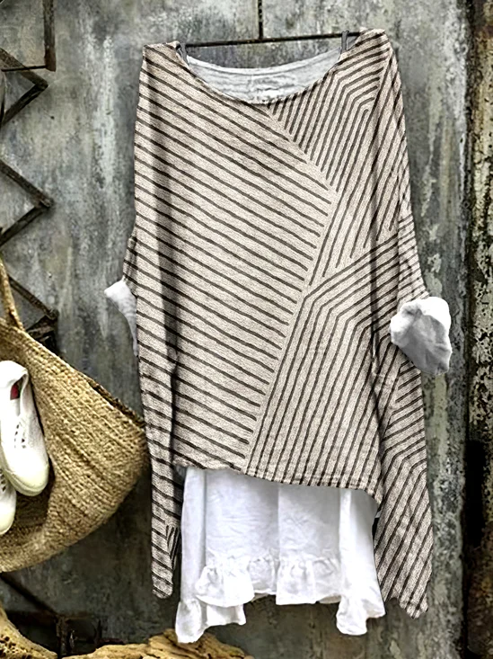 Floral Crew Neck Casual Regular Fit Shirt