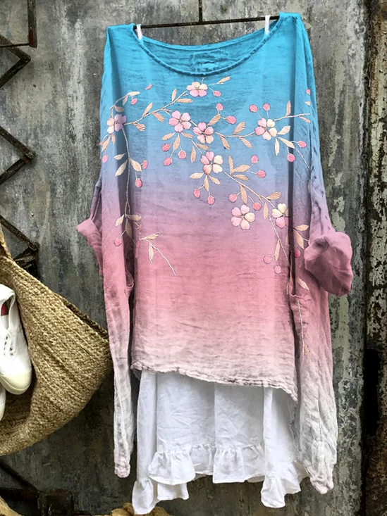 Crew Neck Casual Shirt