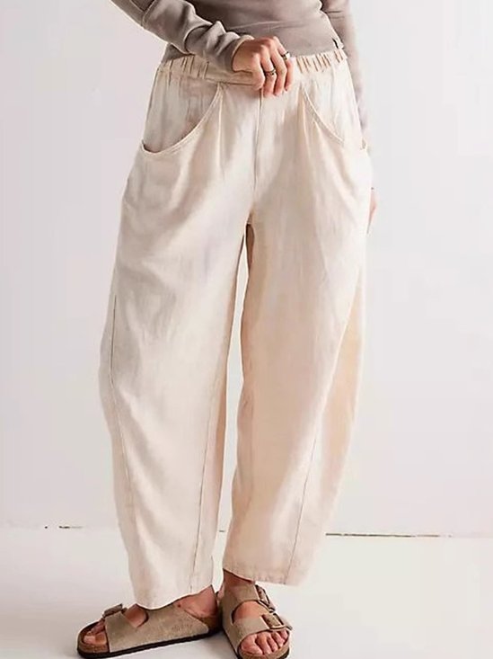 Casual Loose Plain Pants