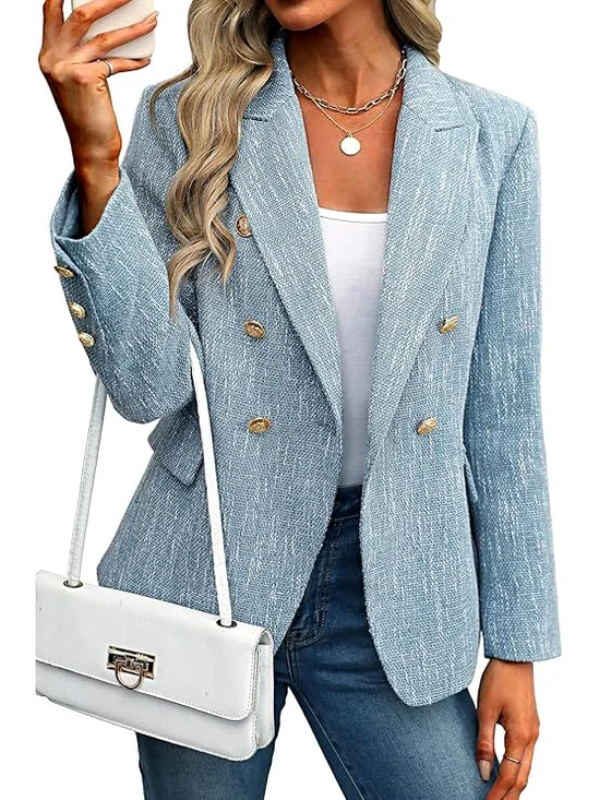 Casual Shawl Collar Regular Fit Cotton Blazer