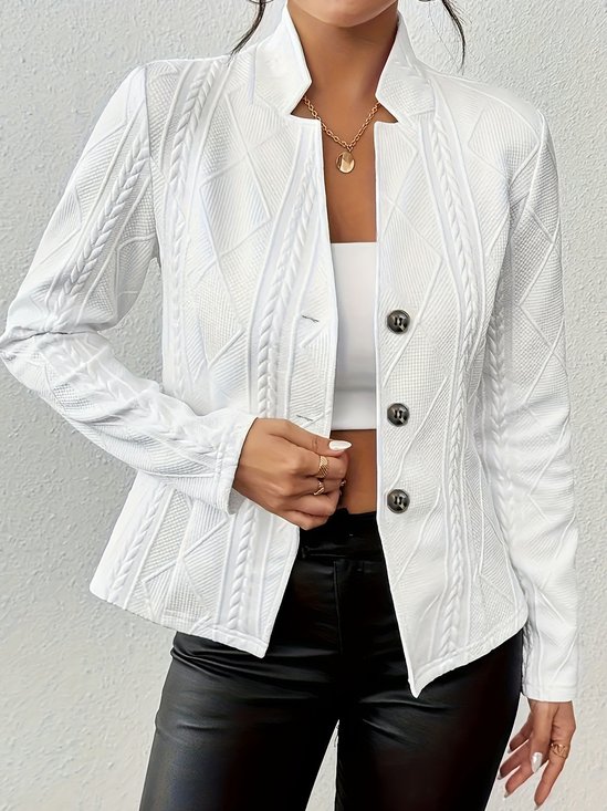 Urban Plain Stand Collar Jacket