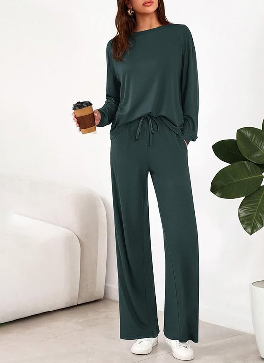 Casual Plain Regular Fit Pajama Set