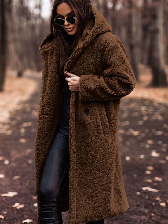 Plain Split Joint Lady Romance Coat