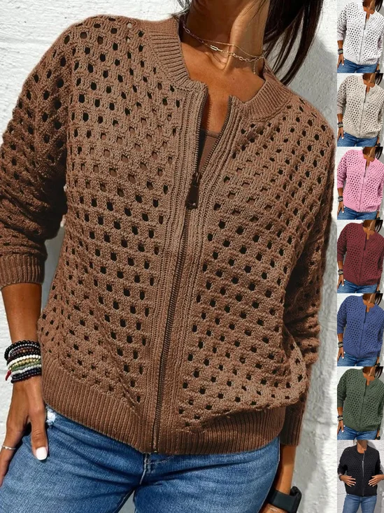 Urban Hollow Out Regular Fit Jacket