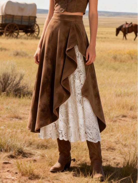 Casual Regular Fit Plain Skirt