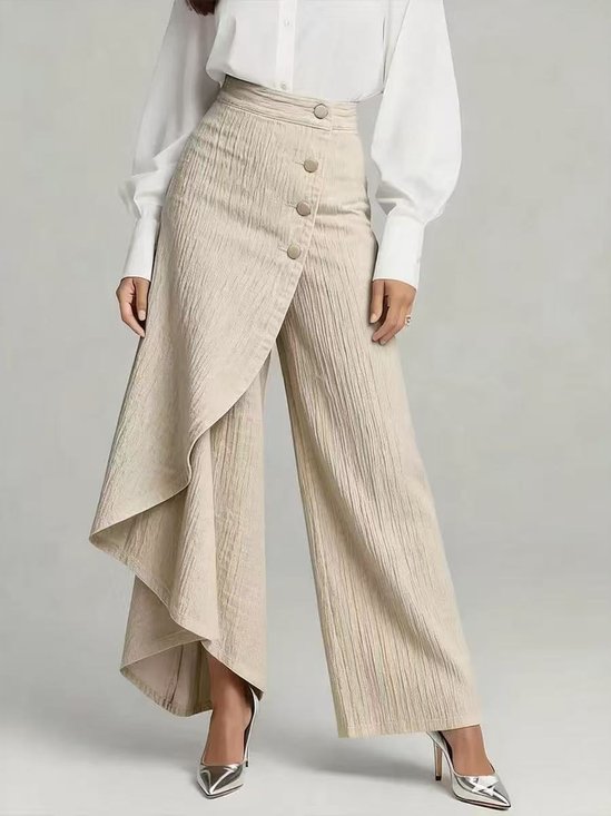 Women's High-waisted Relaxed Fit Wide-leg Pants