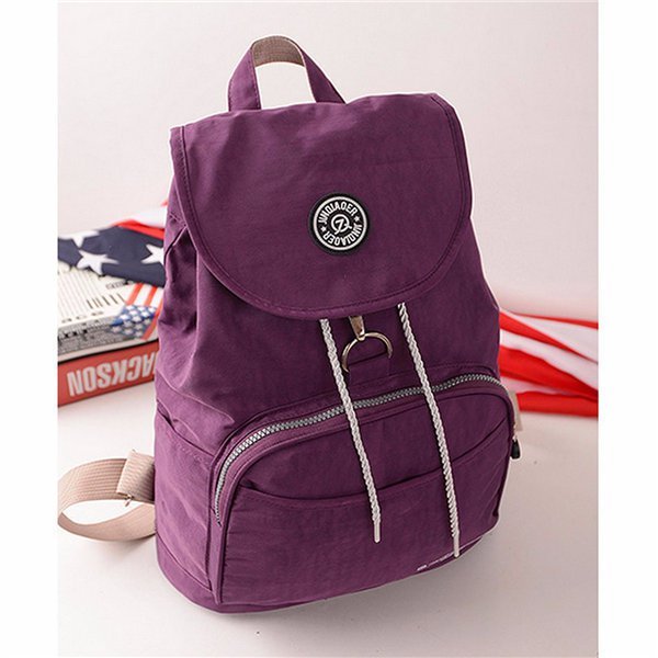 Women Nylon Waterproof Casual Backpack Travel Outdoor Schoolbags