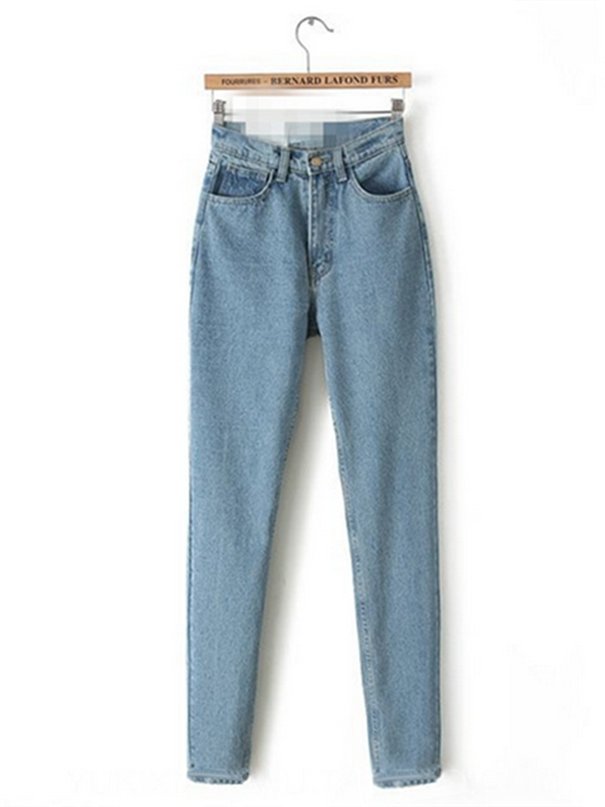 Cotton Solid All Season Pockets Buttoned Jeans