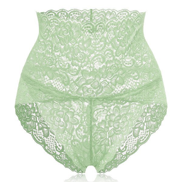 Plus Size High Waisted Lace Tummy Shaping Panty