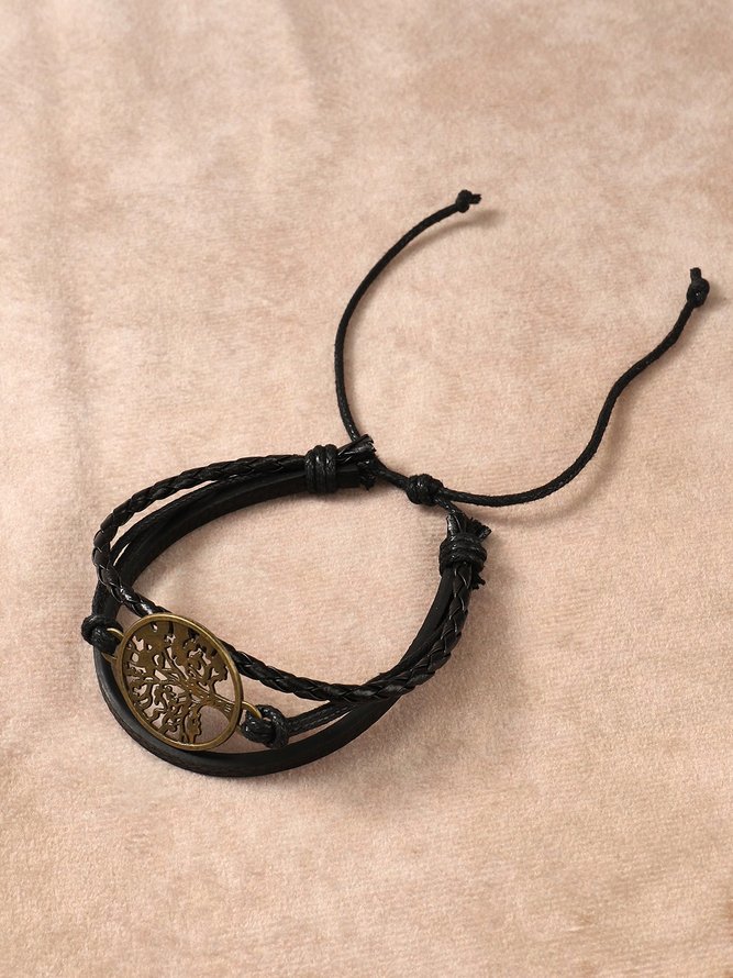 Life Bark Rope Layered Bracelet Boho Ethnic Jewelry