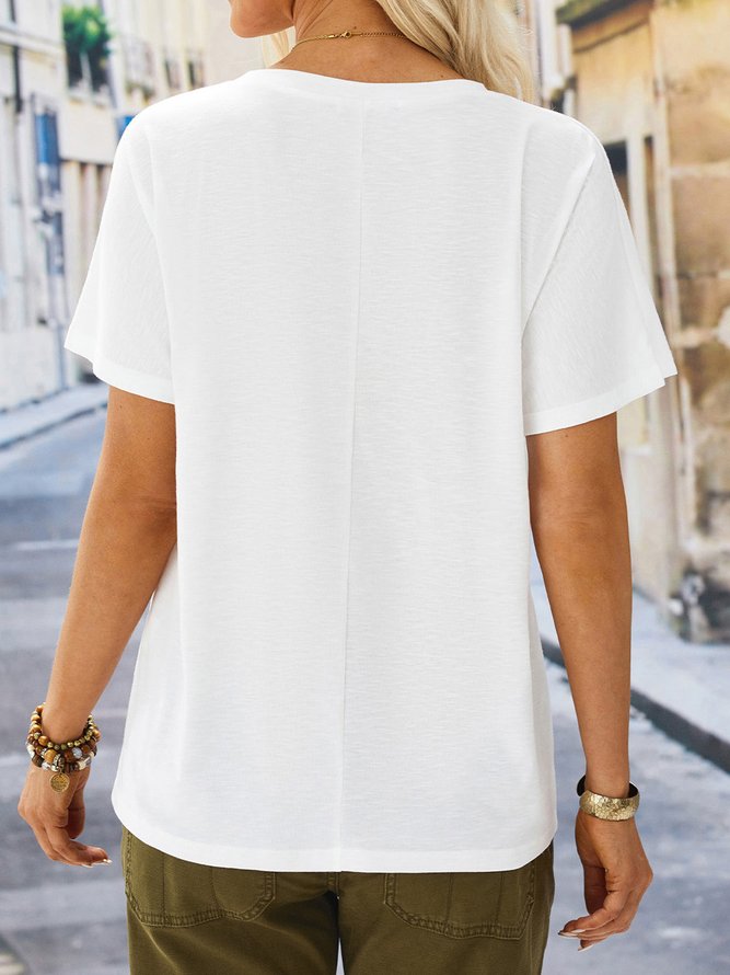 Summer Casual Short Sleeve Cotton T-Shirt