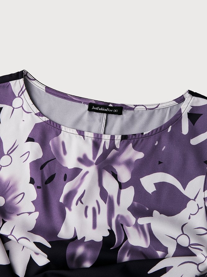 Vacation Crew Neck Two Piece Set