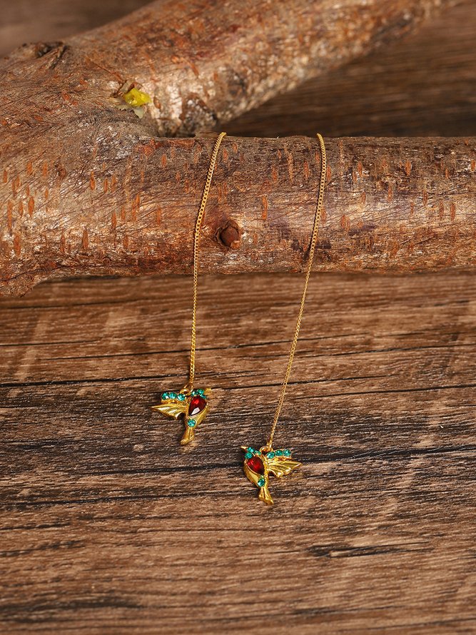 Bejeweled Bird Earrings