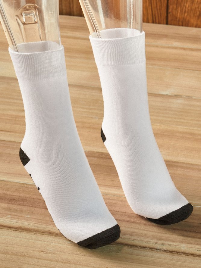 If You Can Read This Casual Fun Letter Print Cotton Socks