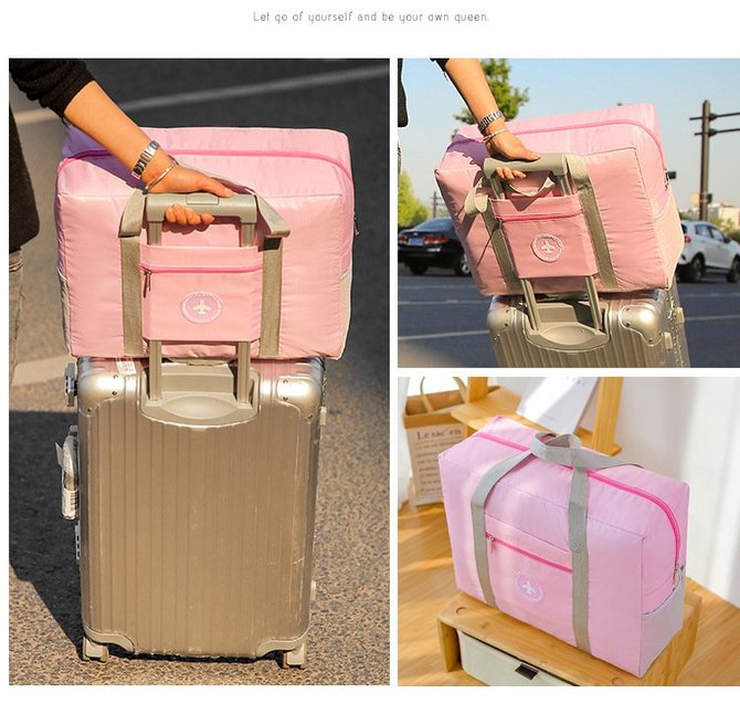 Creative Outdoor Cute Bag Waterproof Folding Travel Bag Portable Pull-pole Luggage Bag Storage Bag