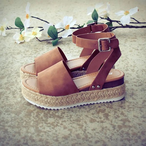 leopard espadrilles flatform wedge buckle open toe sandals