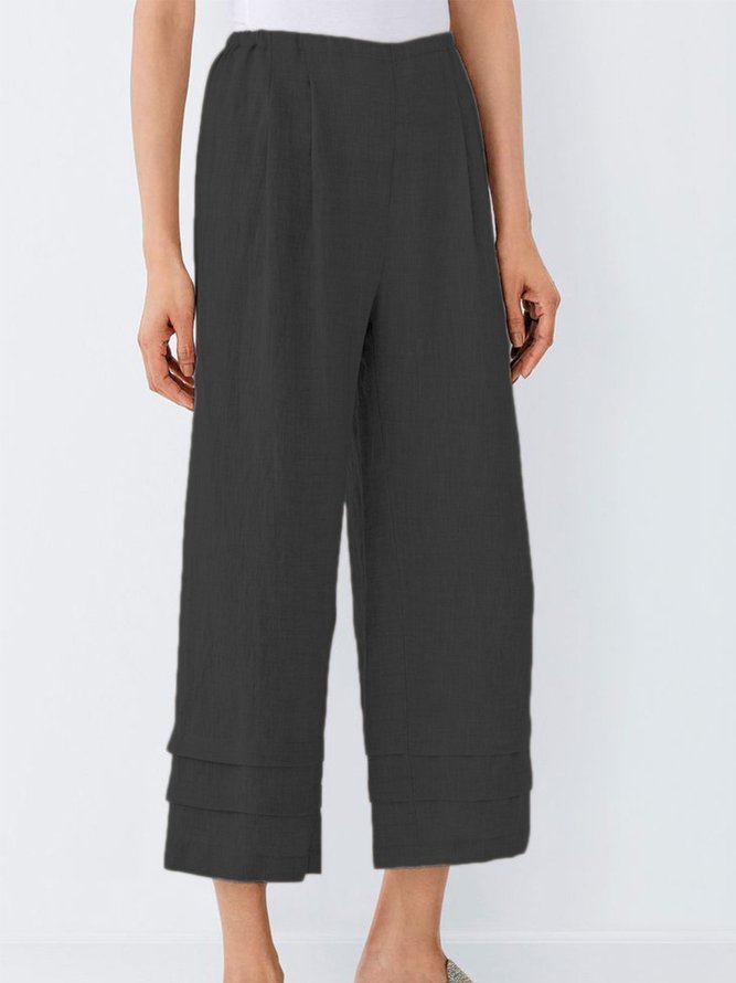 Swingy Wide-leg Linen Pants