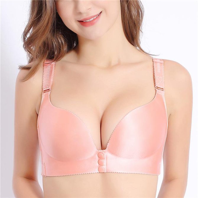 Wireless Front Opening   Soft  Gathering Bra