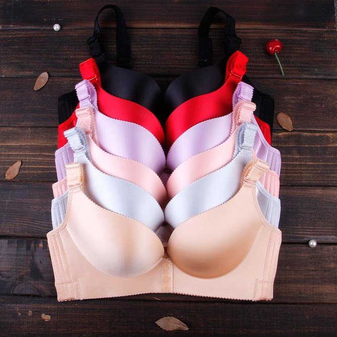 Wireless Front Opening   Soft  Gathering Bra