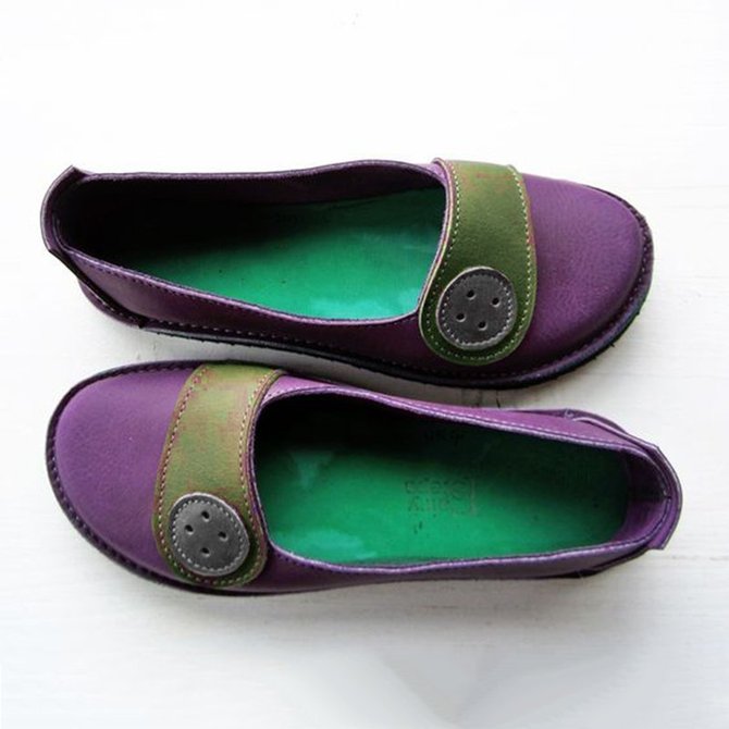 flat heel pu shoes
