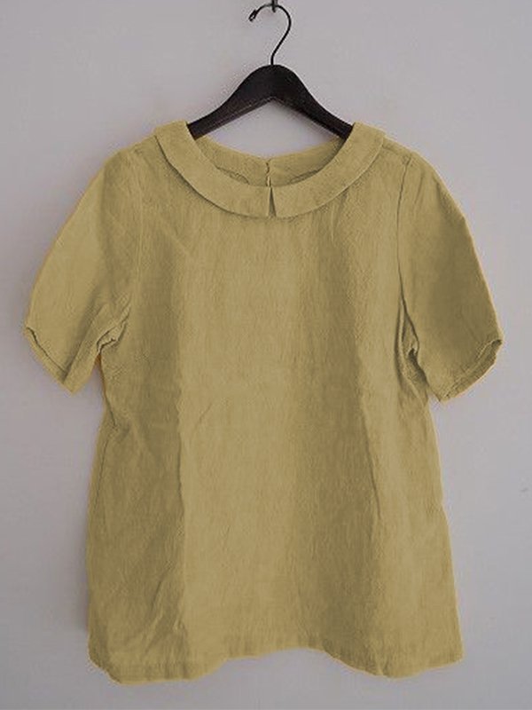 Casual Short Sleeve Round Neck Plus Size Tops Tops Aws