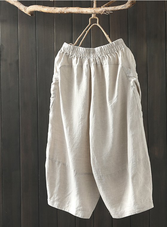 Women Cotton-Blend Casual Pants