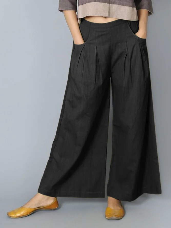 casual pleated pants