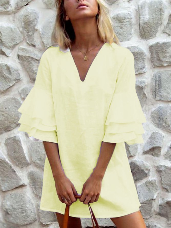 Casual Half Sleeve Vacation Dress