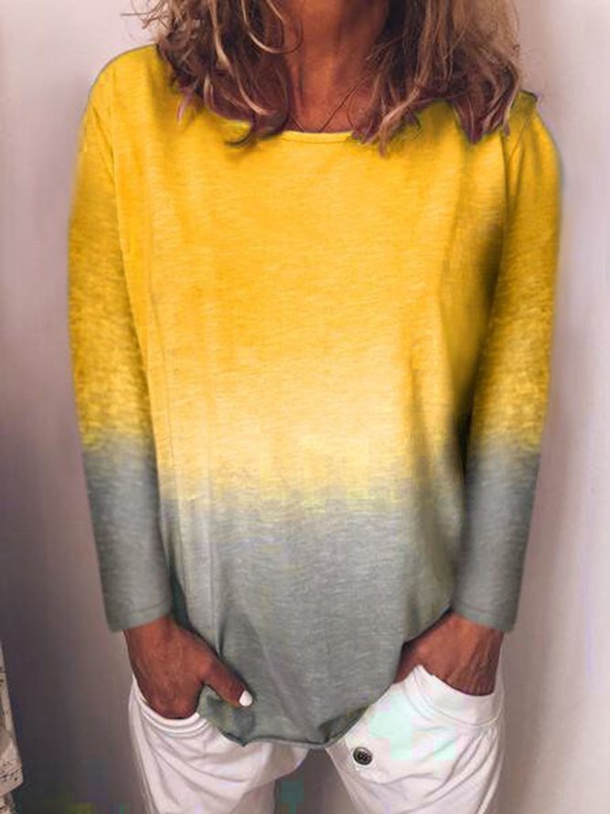 Gradient Long Sleeve Top