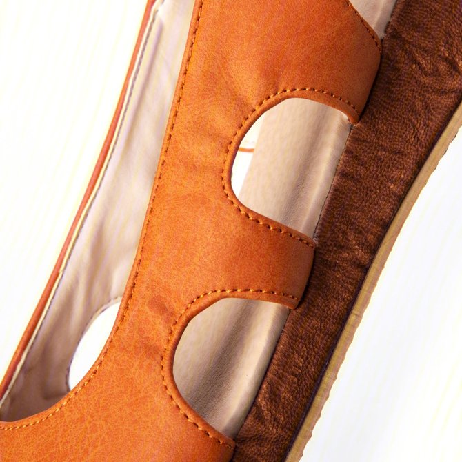 gray low heel sandals