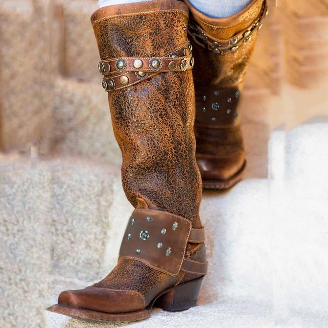 block heel cowboy boots