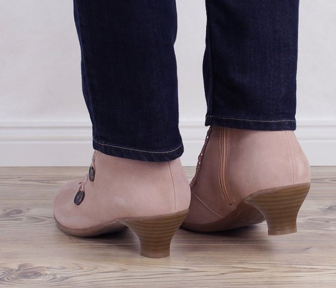 Women Leather Comfy Heel Shoes