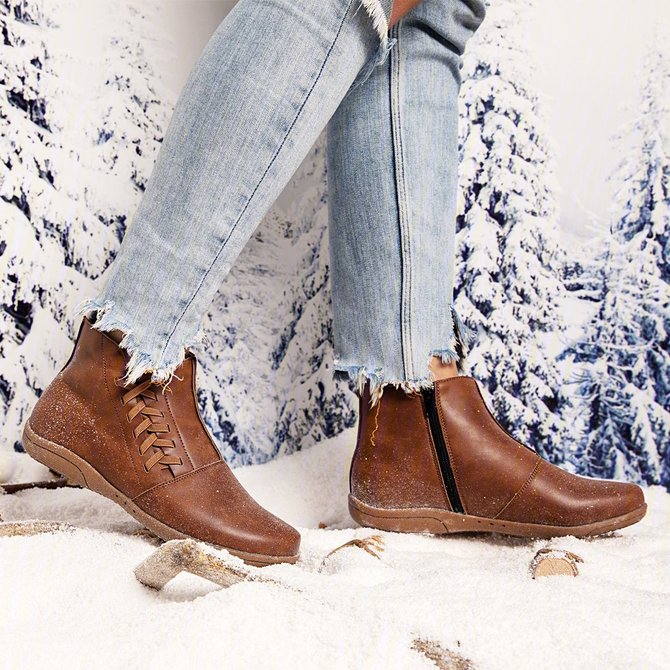 Women Winter Flat Heel Boots