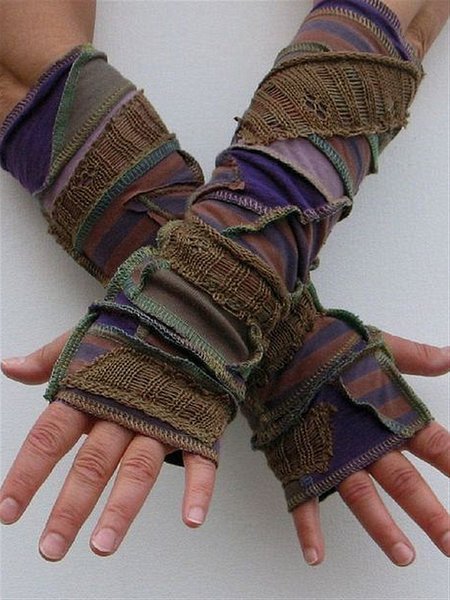 Half Sleeve Knitted Halloween's Gloves