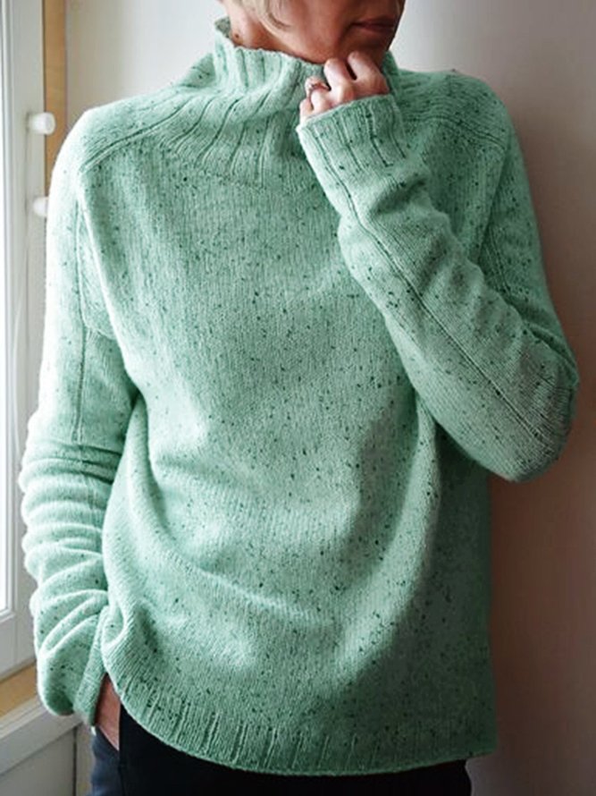 Knitted Turtleneck Long Sleeve  Sweater
