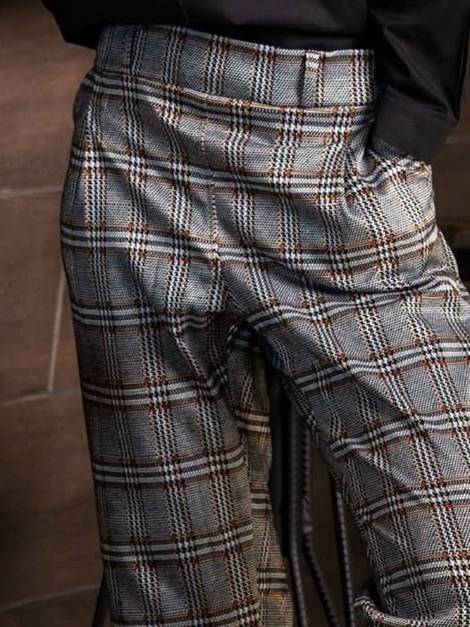 Gray Vintage Paneled Pants