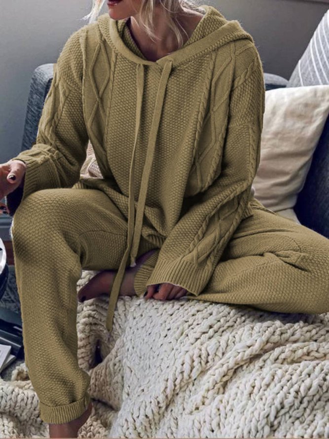 Gray Casual Long Sleeve Two Piece Set