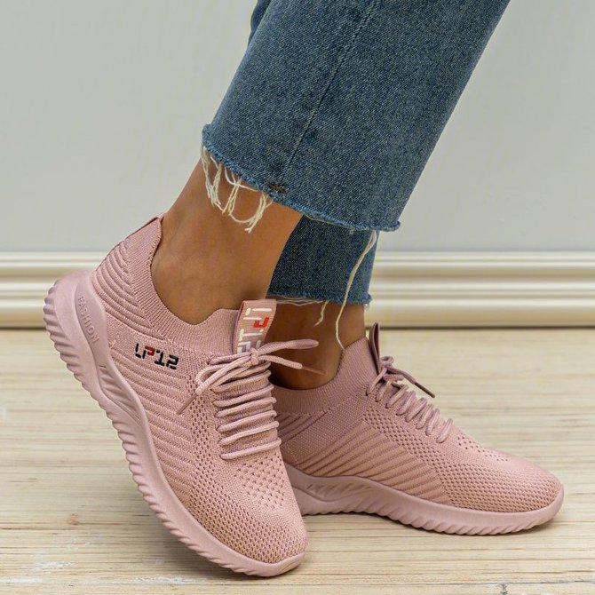 Mesh Fabric Sneakers roselinlin