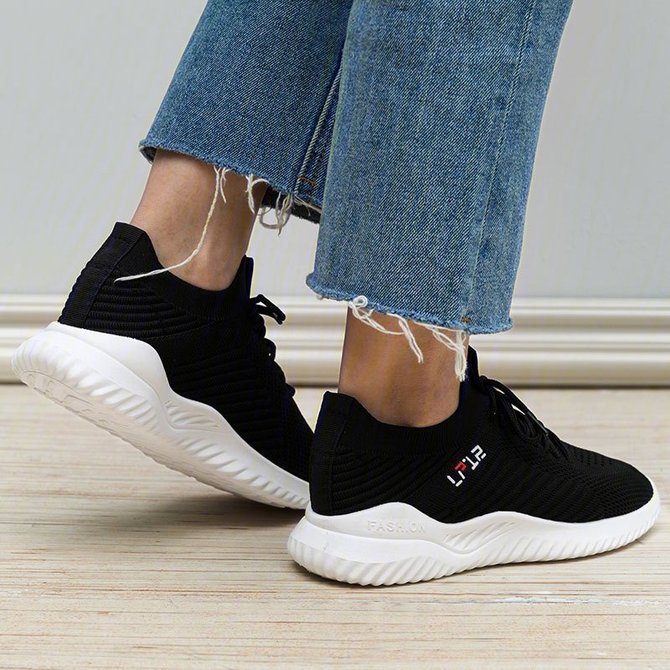 Mesh Fabric Sneakers roselinlin