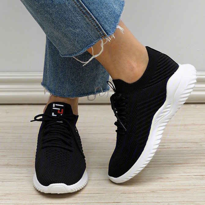 Mesh Fabric Sneakers roselinlin