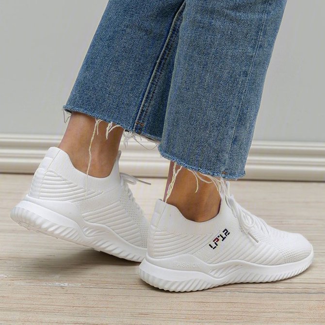 Mesh Fabric Sneakers roselinlin