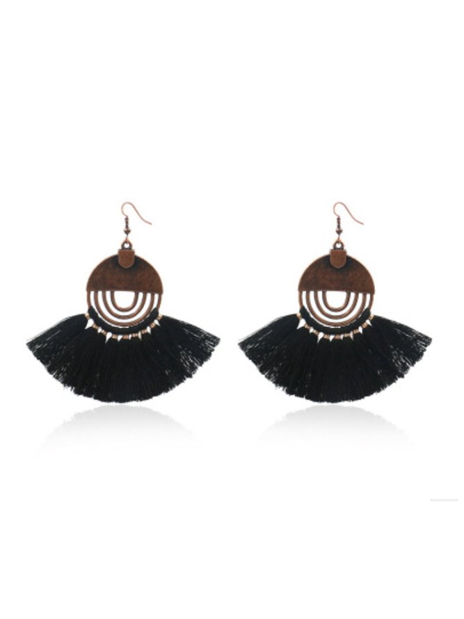 Bohemian Tassel Earrings Fashion Cutout Earrings