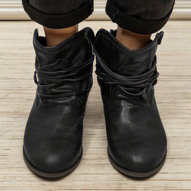 womens back lace boots